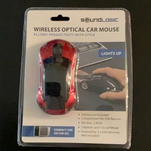 Soundlogic Wireless Car Mouse , black and red